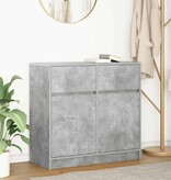 VidaXL Dressoir met lade 80x34x76 cm spaanplaat betongrijs