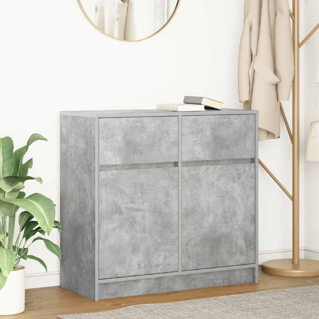 VidaXL Dressoir met lade 80x34x76 cm spaanplaat betongrijs