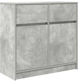 VidaXL Dressoir met lade 80x34x76 cm spaanplaat betongrijs
