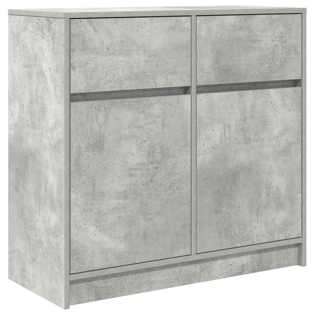 VidaXL Dressoir met lade 80x34x76 cm spaanplaat betongrijs