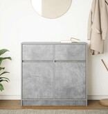 VidaXL Dressoir met lade 80x34x76 cm spaanplaat betongrijs