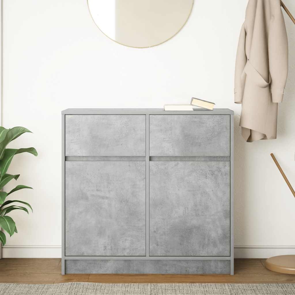 VidaXL Dressoir met lade 80x34x76 cm spaanplaat betongrijs