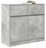 VidaXL Dressoir met lade 80x34x76 cm spaanplaat betongrijs
