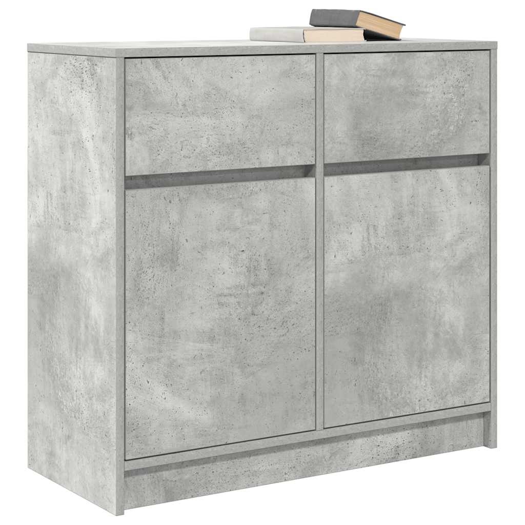 VidaXL Dressoir met lade 80x34x76 cm spaanplaat betongrijs