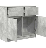 VidaXL Dressoir met lade 80x34x76 cm spaanplaat betongrijs