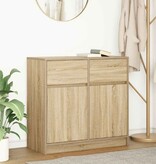 VidaXL Dressoir met lade 80x34x76 cm spaanplaat sonoma eikenkleurig