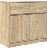VidaXL Dressoir met lade 80x34x76 cm spaanplaat sonoma eikenkleurig