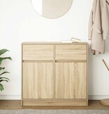 VidaXL Dressoir met lade 80x34x76 cm spaanplaat sonoma eikenkleurig
