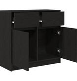 VidaXL Dressoir met lade 80x34x76 cm spaanplaat zwart eikenkleurig