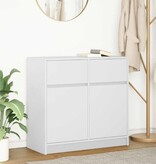 VidaXL Dressoir met lade 80x34x76 cm spaanplaat wit