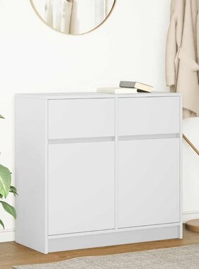 VidaXL Dressoir met lade 80x34x76 cm spaanplaat wit