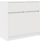 VidaXL Dressoir met lade 80x34x76 cm spaanplaat wit