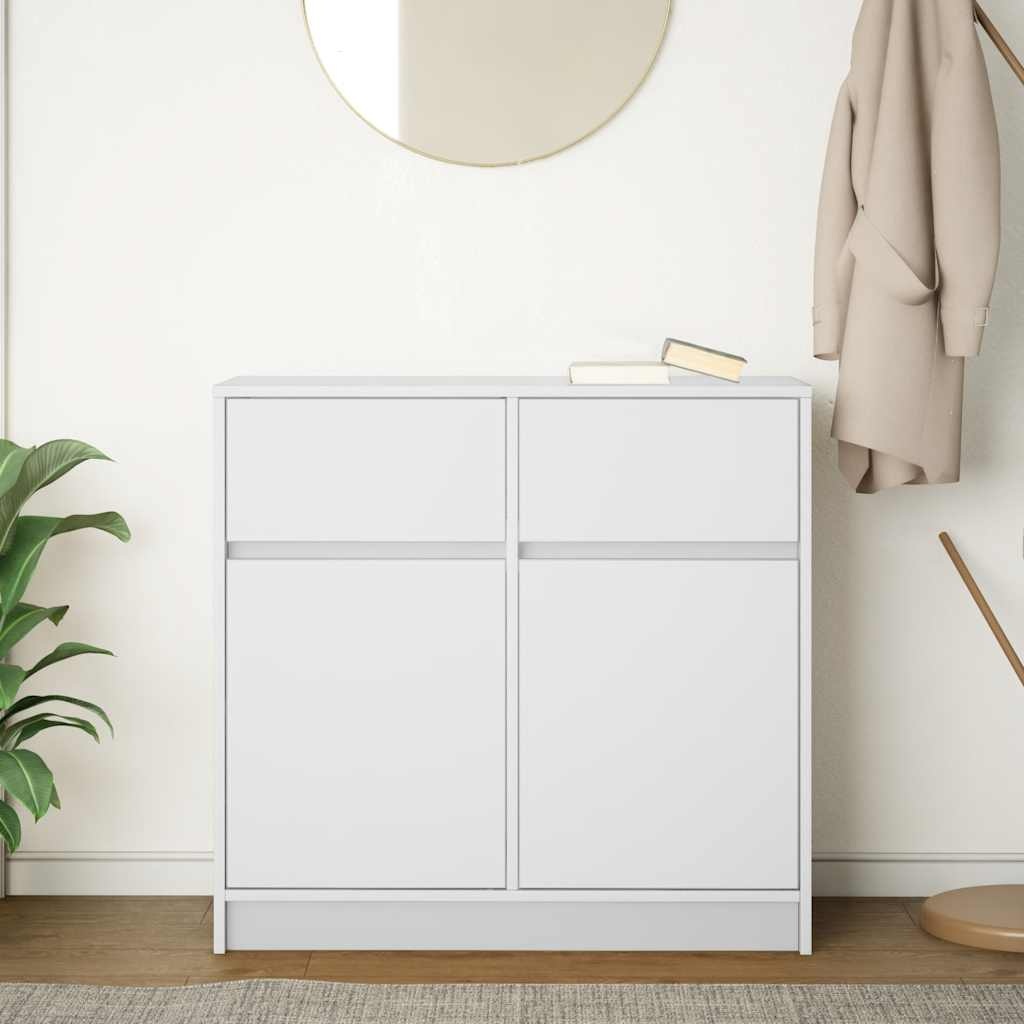 VidaXL Dressoir met lade 80x34x76 cm spaanplaat wit