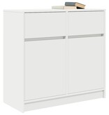 VidaXL Dressoir met lade 80x34x76 cm spaanplaat wit