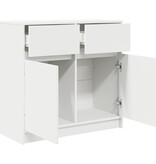 VidaXL Dressoir met lade 80x34x76 cm spaanplaat wit