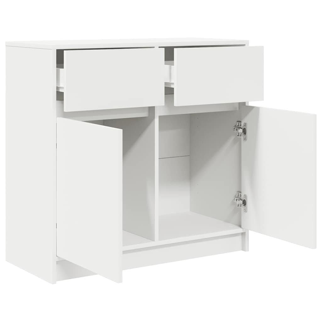 VidaXL Dressoir met lade 80x34x76 cm spaanplaat wit