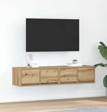 VidaXL Tv-meubelen 2 st 60x31x25,5 cm bewerkt hout artisanaal eiken