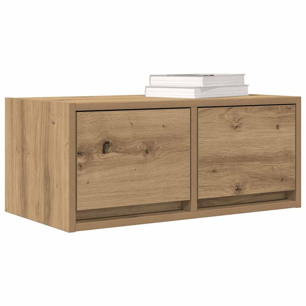 VidaXL Tv-meubelen 2 st 60x31x25,5 cm bewerkt hout artisanaal eiken