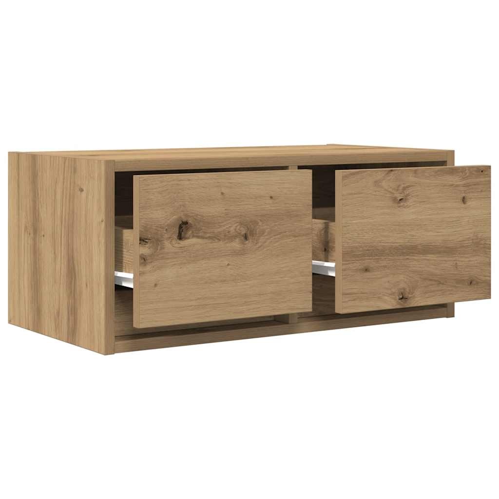 VidaXL Tv-meubelen 2 st 60x31x25,5 cm bewerkt hout artisanaal eiken