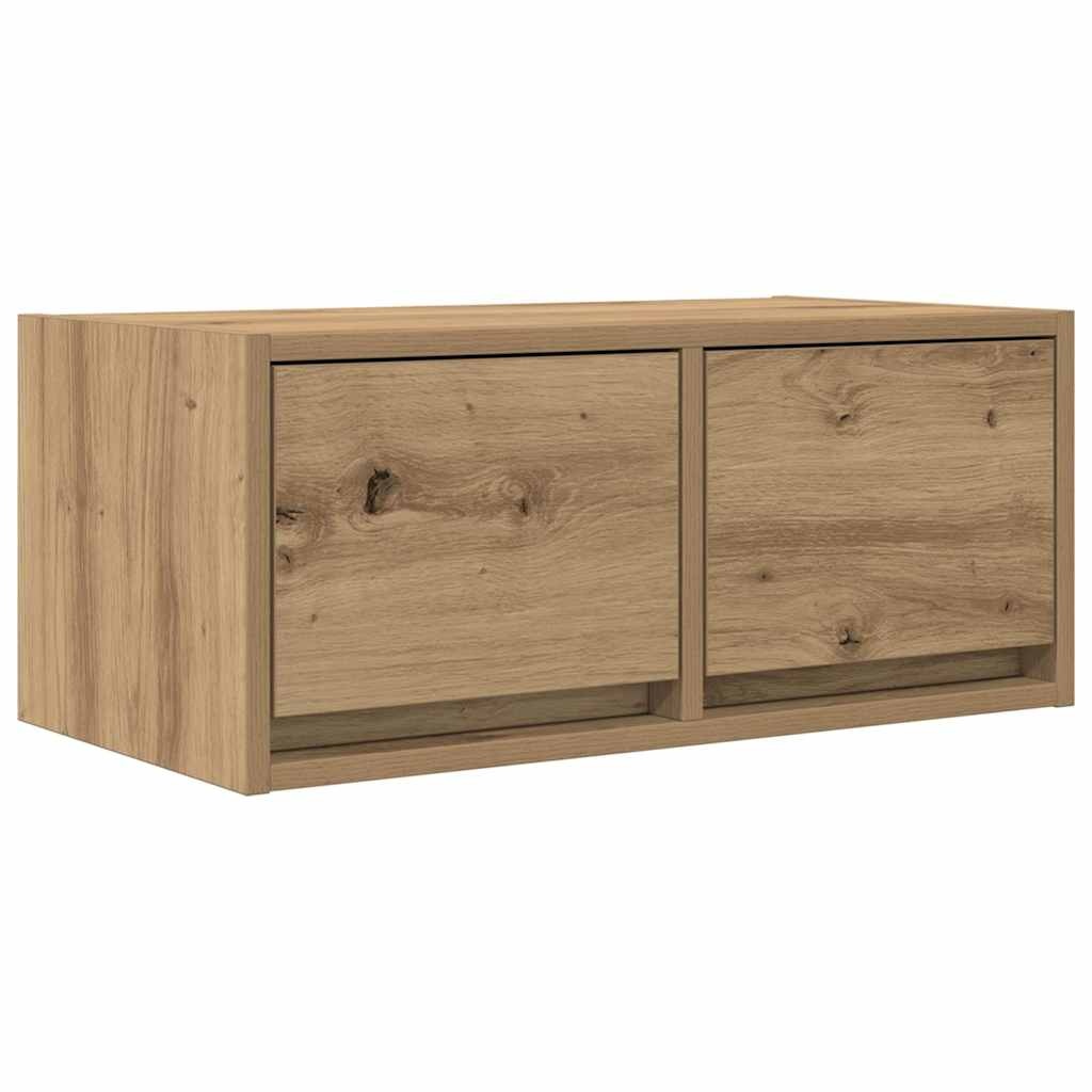 VidaXL TV-meubel 60x31x25,5 cm bewerkt hout artisanaal eikenkleur