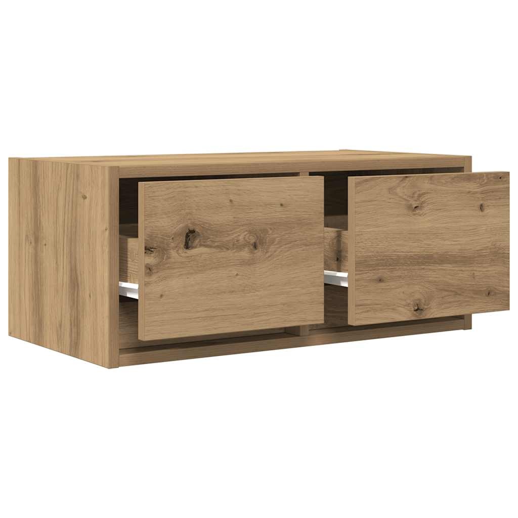 VidaXL TV-meubel 60x31x25,5 cm bewerkt hout artisanaal eikenkleur