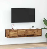 VidaXL Tv-meubels 2 st 60x31x25,5 cm bewerkt hout oud houtkleurig