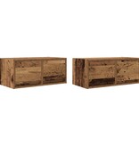 VidaXL Tv-meubels 2 st 60x31x25,5 cm bewerkt hout oud houtkleurig