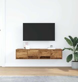 VidaXL Tv-meubels 2 st 60x31x25,5 cm bewerkt hout oud houtkleurig