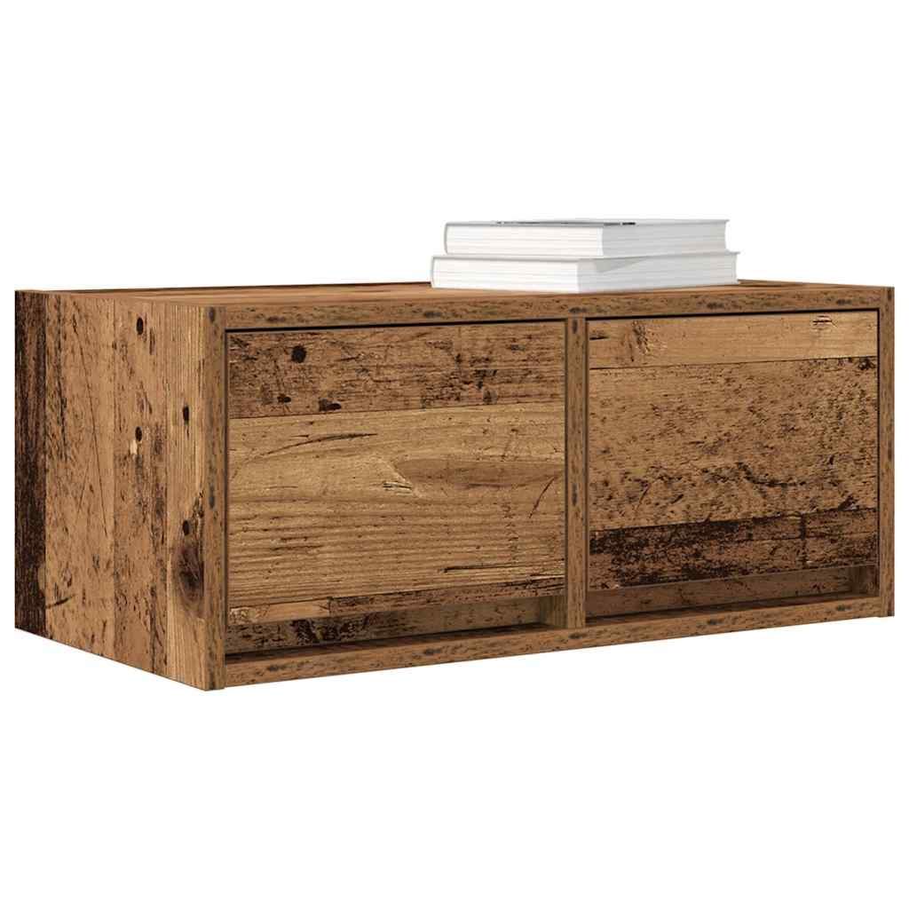 VidaXL Tv-meubels 2 st 60x31x25,5 cm bewerkt hout oud houtkleurig