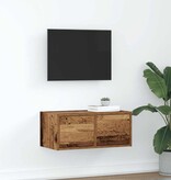 VidaXL TV-meubel 60x31x25,5 cm bewerkt hout oud houtkleurig
