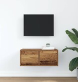 VidaXL TV-meubel 60x31x25,5 cm bewerkt hout oud houtkleurig