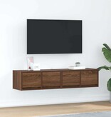 VidaXL Tv-meubelen 2 st 60x31x25,5 cm bewerkt hout bruin eikenkleurig