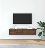 VidaXL Tv-meubelen 2 st 60x31x25,5 cm bewerkt hout bruin eikenkleurig