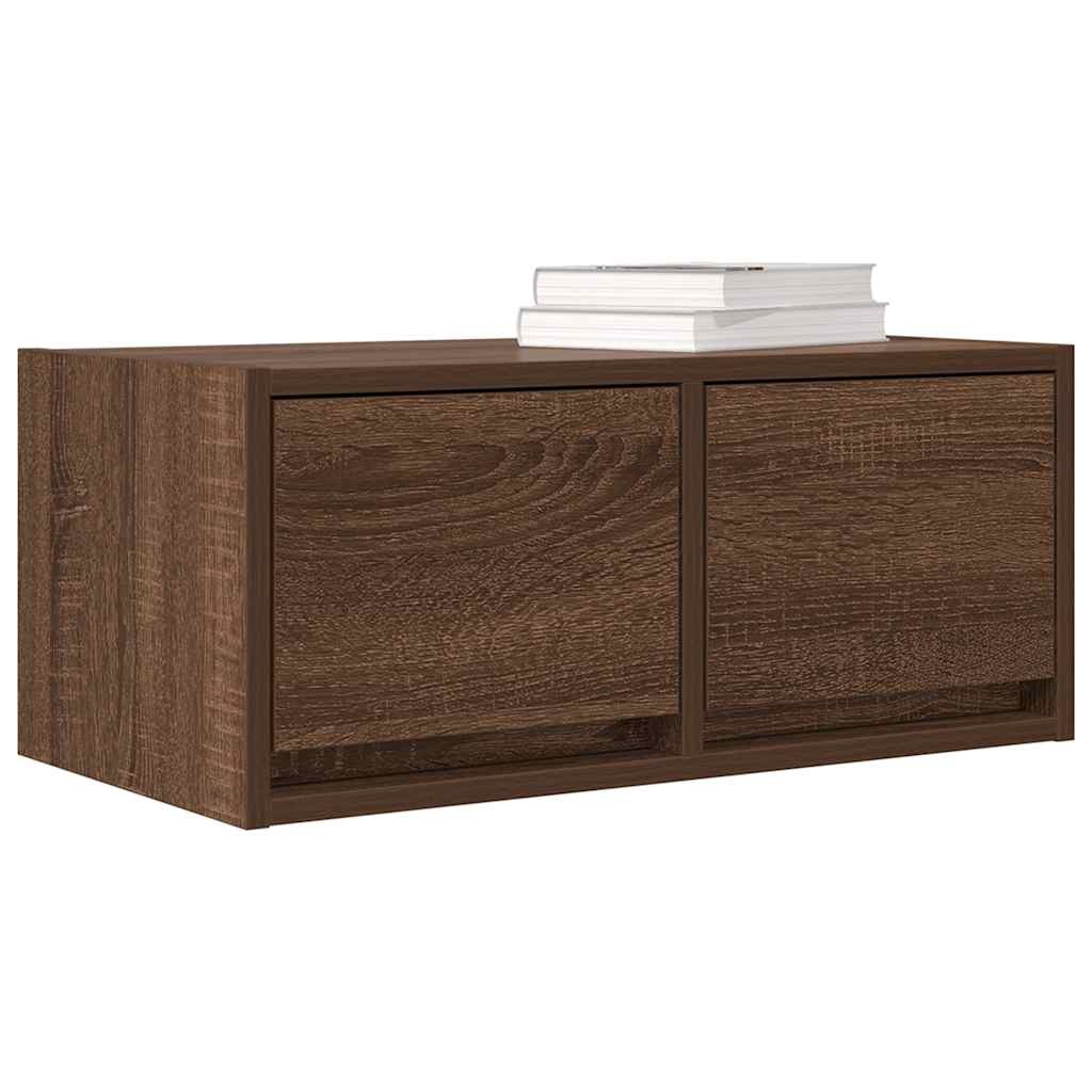 VidaXL Tv-meubelen 2 st 60x31x25,5 cm bewerkt hout bruin eikenkleurig