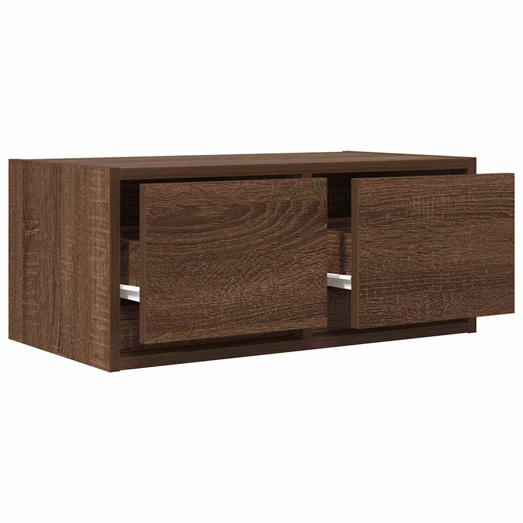 VidaXL Tv-meubelen 2 st 60x31x25,5 cm bewerkt hout bruin eikenkleurig