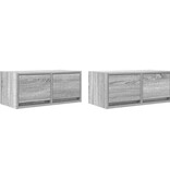 VidaXL Tv-meubelen 2 st 60x31x25,5 cm bewerkt hout grijs sonoma eiken