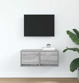 VidaXL TV-meubel 60x31x25,5 cm bewerkt hout grijs sonoma eikenkleurig