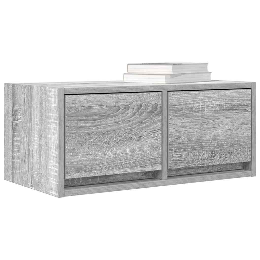VidaXL TV-meubel 60x31x25,5 cm bewerkt hout grijs sonoma eikenkleurig