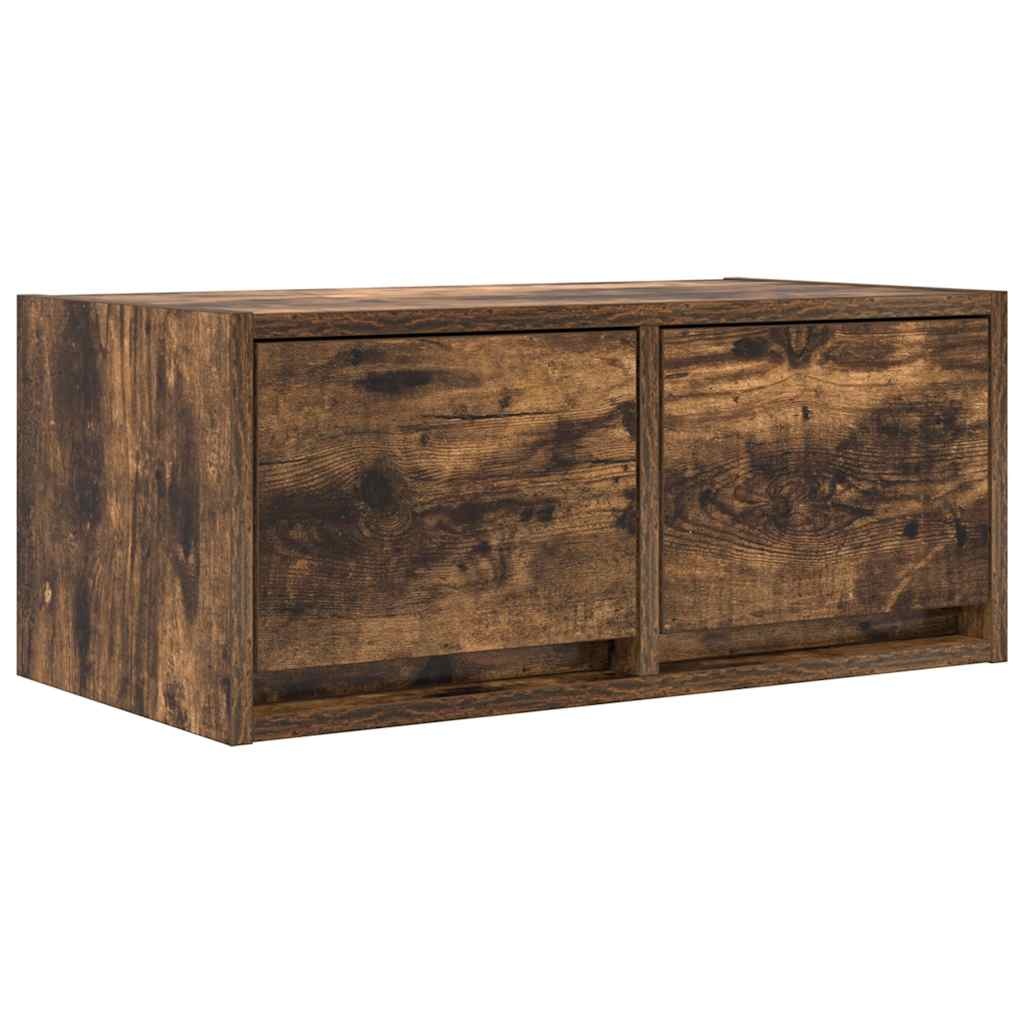 VidaXL TV-meubel 60x31x25,5 cm bewerkt hout gerookt eikenkleurig