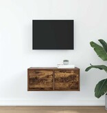 VidaXL TV-meubel 60x31x25,5 cm bewerkt hout gerookt eikenkleurig