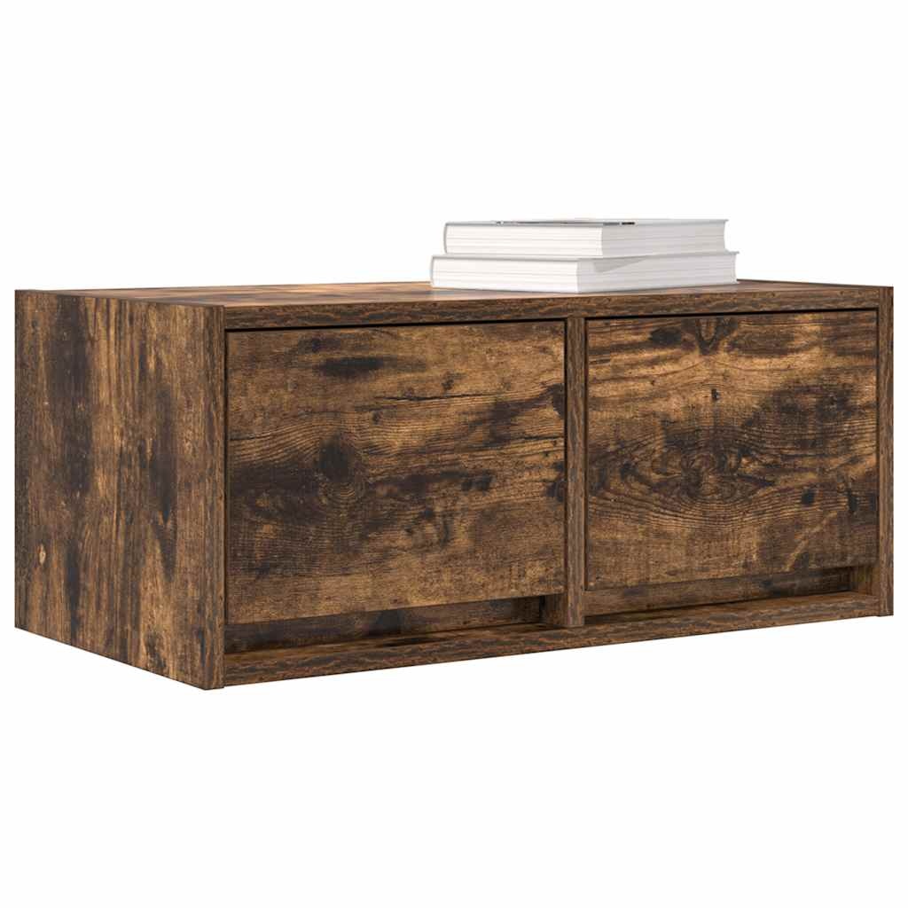 VidaXL TV-meubel 60x31x25,5 cm bewerkt hout gerookt eikenkleurig