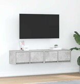 VidaXL Tv-meubels 2 st 60x31x25,5 cm bewerkt hout betongrijs