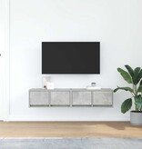 VidaXL Tv-meubels 2 st 60x31x25,5 cm bewerkt hout betongrijs
