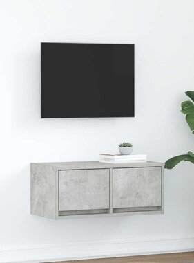 VidaXL TV-meubel 60x31x25,5 cm bewerkt hout betongrijs