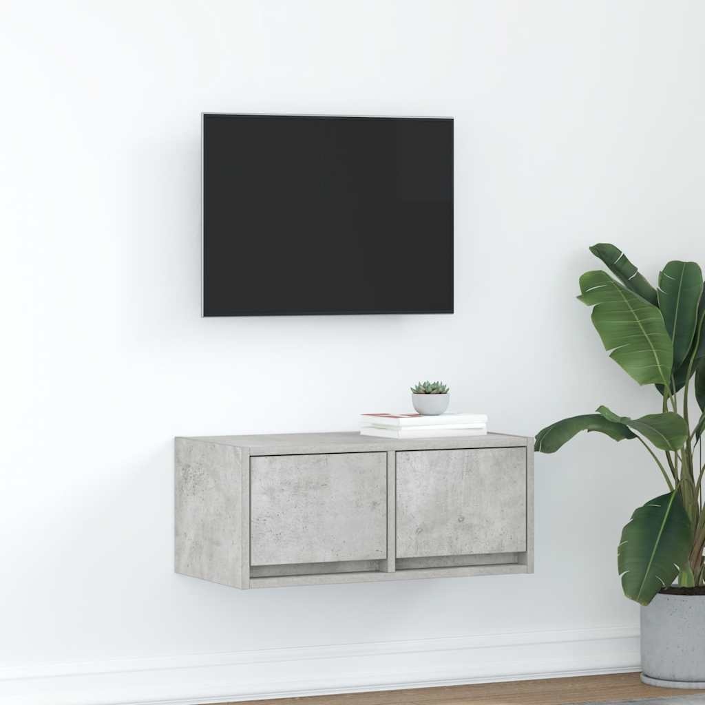 VidaXL TV-meubel 60x31x25,5 cm bewerkt hout betongrijs