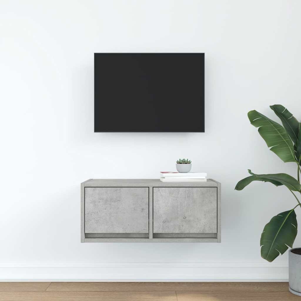 VidaXL TV-meubel 60x31x25,5 cm bewerkt hout betongrijs