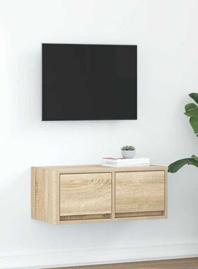 VidaXL TV-meubel 60x31x25,5 cm bewerkt hout sonoma eikenkleurig