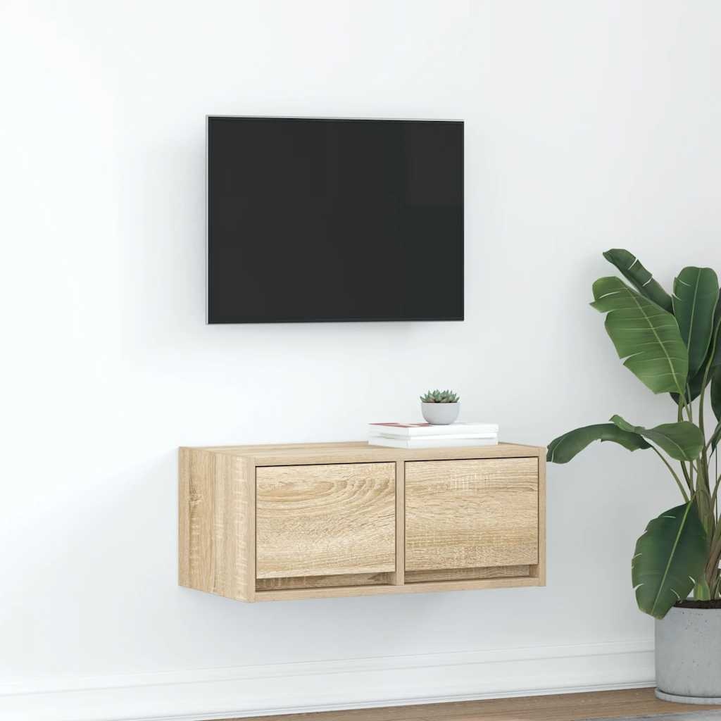 VidaXL TV-meubel 60x31x25,5 cm bewerkt hout sonoma eikenkleurig