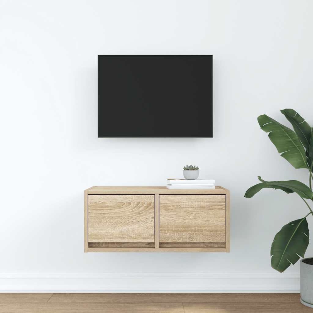 VidaXL TV-meubel 60x31x25,5 cm bewerkt hout sonoma eikenkleurig