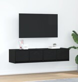 VidaXL Tv-kasten 60x31x25,5 cm spaanplaat zwart eikenkleurig